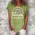 Best Principal Ever Leopard Rainbow Mom Women's Loosen Crew Neck Short Sleeve T-Shirt Green