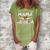 Camisa Para Mama Y Abuela Blusa Para Dia De Madres Gift For Womens Women's Loosen Crew Neck Short Sleeve T-Shirt Green