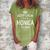 Keep Calm Its Monica Thing Funny Gifts Name Women Women's Loosen Crew Neck Short Sleeve T-Shirt Green
