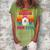 Vintage Retro Best Samoyed Mom Ever Cute Dog Headband Women's Loosen Crew Neck Short Sleeve T-Shirt Green