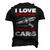 Auto Car Mechanic I Love One Woman And Several Cars Men's 3D T-Shirt Back Print Black