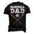 Baseball Lover For Father Baseball Dad Men's 3D T-Shirt Back Print Black