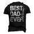 Best Dad Ever Pro Gun Fathers Day Men's 3D T-shirt Back Print Black