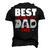 Best Turkey Hunting Dad Ever Turkey Hunter Loves Hunting Men's 3D T-shirt Back Print Black