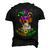 Cute Mardi Gras Beagle Dog Dad Dog Mom Mask Beads Men's 3D T-Shirt Back Print Black