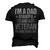 Im A Dad Grandpa And A Veteran Nothing Scares Me Distressed Men's 3D T-Shirt Back Print Black