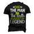 Dad The Man The Myth The Pickleball Legend Men's 3D T-shirt Back Print Black