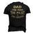 Dad The Man The Pilot The Legend Airlines Airplane Lover Men's 3D T-shirt Back Print Black