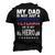 My Dad Is Not Just A Veteran He Is My Hero Father Daddy Men's 3D T-Shirt Back Print Black