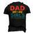 Girl Dad Outnumbered Fathers Day From Wife Daughter Vintage Men's 3D T-Shirt Back Print Black