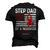 Heart Disease Survivor Support Step Dad Of A Warrior Men's 3D T-Shirt Back Print Black