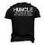 Huncle Like A Regular Uncle Only Way Better Looking Men's 3D T-Shirt Back Print Black