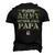 Proud Army National Guard Papa Dog Tags Military Sibling Men's 3D T-Shirt Back Print Black