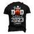 Proud Dad Of A Basketball Senior 2023 Basketball Dad Men's 3D T-Shirt Back Print Black