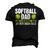 Softball Dad Like A Baseball Dad With Bigger Balls – Father Men's 3D T-Shirt Back Print Black