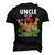 Uncle Of The Birthday Boy Farm Animals Matching Farm Theme Men's 3D T-Shirt Back Print Black