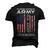 United States Army Grandpa American Flag For Veteran Men's 3D T-Shirt Back Print Black