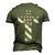American Usa Flag Freedom Cross Military Style Army Mens Men's 3D T-Shirt Back Print Army Green