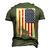 American Wolf Hunter Patriotic For Dad Fathers Day Men's 3D T-Shirt Back Print Army Green