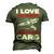 Auto Car Mechanic I Love One Woman And Several Cars Men's 3D T-Shirt Back Print Army Green