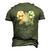 Bears Balloons Uncle Can Bearly Wait Gender Reveal Men's 3D T-Shirt Back Print Army Green