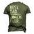 Best Dad Coach Ever Baseball Patriotic For Fathers Day Men's 3D T-shirt Back Print Army Green