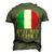 Best Dad Ever Italian Father Country Italy Flag Men's 3D T-shirt Back Print Army Green