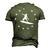 Best Dad Ever Surfing Surf Men's 3D T-shirt Back Print Army Green