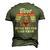 Best Irish Setter Dad Ever Fathers Day Cool Dog Vintage Men's 3D T-shirt Back Print Army Green