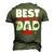 Best Turkey Hunting Dad Ever Turkey Hunter Loves Hunting Men's 3D T-shirt Back Print Army Green