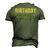 Birthday Boy Army Military Party Camouflage Lover Men's 3D T-Shirt Back Print Army Green