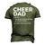 Cheer Dad Definition Best Dad Ever Cheerleading Men's 3D T-shirt Back Print Army Green