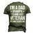 Im A Dad Grandpa And A Veteran Nothing Scares Me Distressed Men's 3D T-Shirt Back Print Army Green