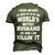 Dad Life Worlds Hottest Husband Father Men Men's 3D T-Shirt Back Print Army Green