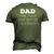 Dad The Myth The Legend Vintage Dad Legend Men's 3D T-shirt Back Print Army Green