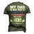 My Dad Is Not Just A Veteran He Is My Hero Father Daddy Men's 3D T-Shirt Back Print Army Green