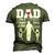 Dad Son First Hero Daughter First Love Fathers Day Men's 3D T-Shirt Back Print Army Green