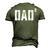 Dad Squared Daddy Of 2 Hilarious Fathers Day Men Men's 3D T-shirt Back Print Army Green