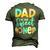 Dad Of The Sweet One Happy 1St Birthday Papa Ice Cream Men's 3D T-shirt Back Print Army Green