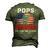 Distressed American Flag Pops Firefighter The Legend Retro Men's 3D T-shirt Back Print Army Green