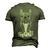 The Dogfather French Bulldog Dad Frenchie Papa Men's 3D T-Shirt Back Print Army Green