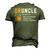 Druncle For The Best Uncle Druncle Definition Men's 3D T-Shirt Back Print Army Green