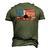 F4 Phantom Us Military Jet Fighter Bomber On Vintage Flag Men's 3D T-Shirt Back Print Army Green