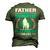 Father And Daughter Best Friend For Life Fathers Day Men's 3D T-Shirt Back Print Army Green