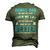 Fathers Day Bonus Dad From Daughter Son Wife Men's 3D T-Shirt Back Print Army Green