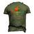 Fathers Day Retro Vintage Uncle Wear Skuncle Skunkle Men's 3D T-Shirt Back Print Army Green