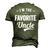 Im The Favorite Uncle Uncle Men's 3D T-Shirt Back Print Army Green
