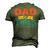 Girl Dad Outnumbered Fathers Day From Wife Daughter Vintage Men's 3D T-Shirt Back Print Army Green