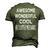 Helicopter Mechanic Men's 3D T-Shirt Back Print Army Green