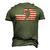 Hockey American Flag 4Th Of July Patriotic Usa Dad Men Son Men's 3D T-Shirt Back Print Army Green